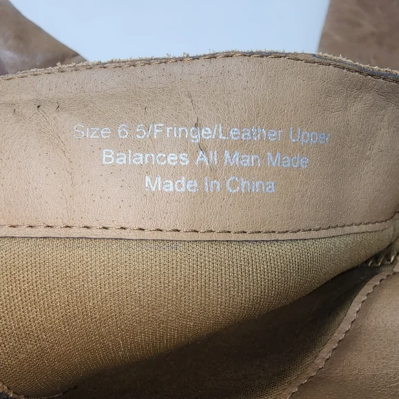 Very Volatile Fringe Riding Boot Leather Taupe women's 6.5 - Picture 6 of 16